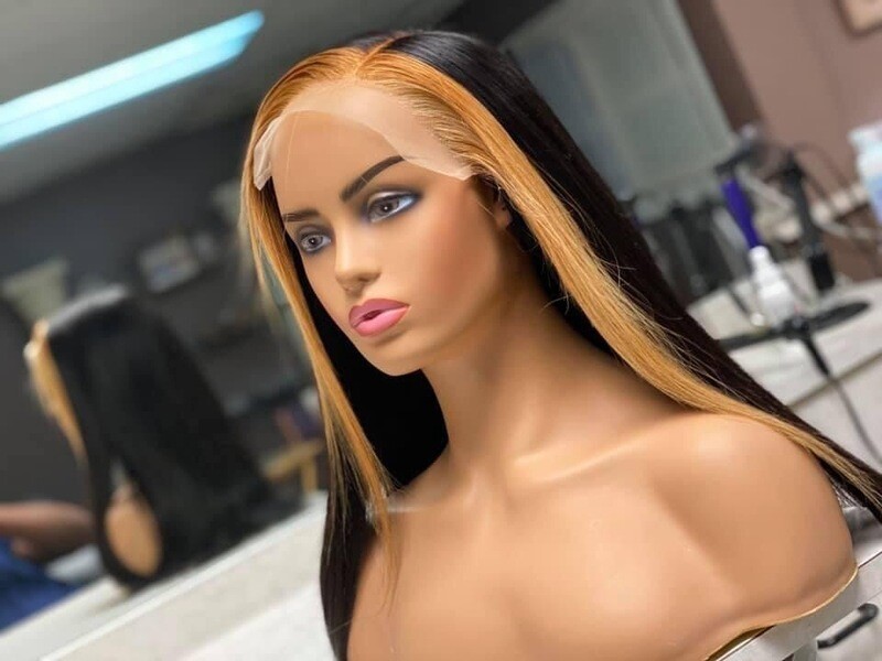 Highlight Human Hair Lace Front Wig