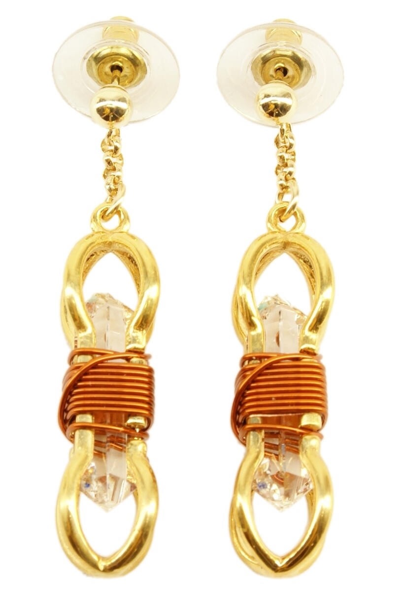 Buddha Maitreya the Christ 7/8&quot; 24k Goldplated Sky Vajra Earrings