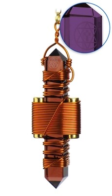 Buddha Maitreya the Christ 2.5" Etheric Weaver in Copper - Violet Siberian Quartz