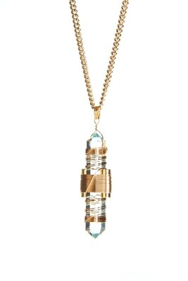 Buddha Maitreya the Christ 1.75&quot; Etheric Weaver to Wear in Goldfill wrap - Choice of 5 Colors