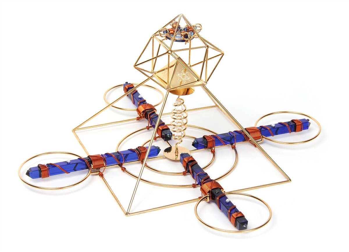 Buddha Maitreya the Christ Solar Cross with Sapphire