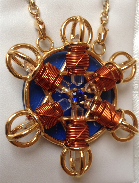 Buddha Maitreya the Christ 24K Gold-plated Shambhala Star with Copper wire