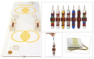 Practitioner Set - includes 7 Set of 4.5" Etheric Weavers & Metatron Mat System with Sky Vajras
