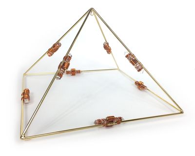 Buddha Maitreya the Christ 9&quot; Meditation Head Pyramid with 4 / 8 Etheric Weavers