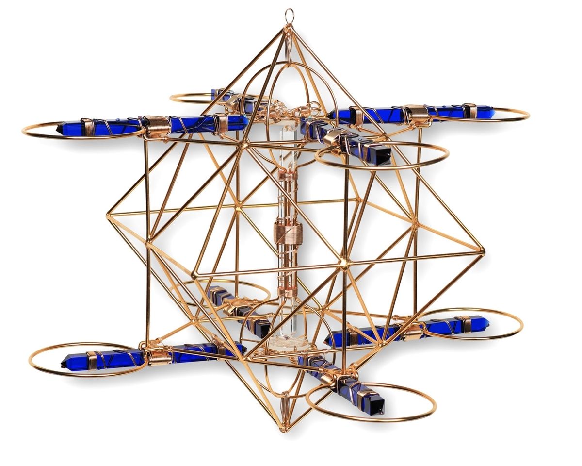 Buddha Maitreya the Christ - Large Maitreya Solar Cross with 12K Gold-fill Wire
