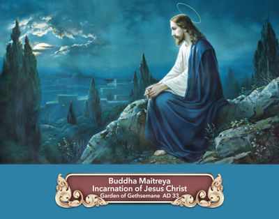 Jesus in the Gethsemane Garden – original incarnation - canvas print