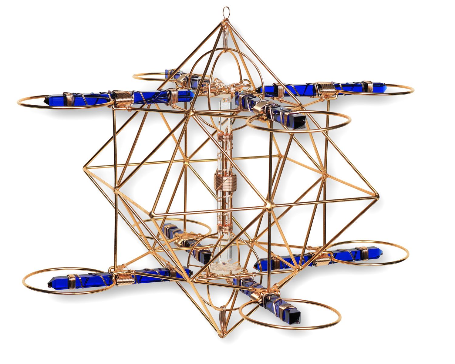 Maitreya Solar Cross with 2 Shambhala Forms and 12K wire