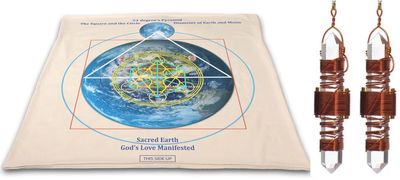 Buddha Maitreya the Christ Archangel Metatron's Cube Mat System with 3.5" Etheric Weavers - full-size