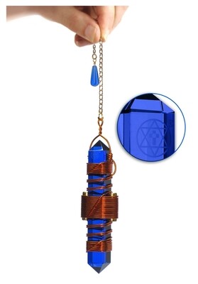 Buddha Maitreya the Christ 3.5" Etheric Weaver in Copper - Blue Siberian Quartz