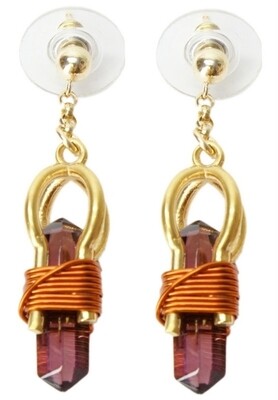 Buddha Maitreya the Christ 7/8" 24k Goldplated Sky Vajra Weaver Earrings