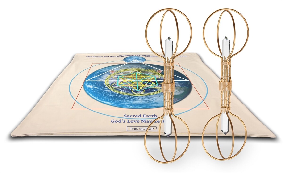 Buddha Maitreya the Christ Archangel Metatron's Cube SHAMBHALA Mat System with 2 Sky Vajras - full-size