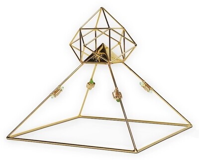 Buddha Maitreya the Christ Solar Ascension Head Pyramid - Green Siberian Quartz