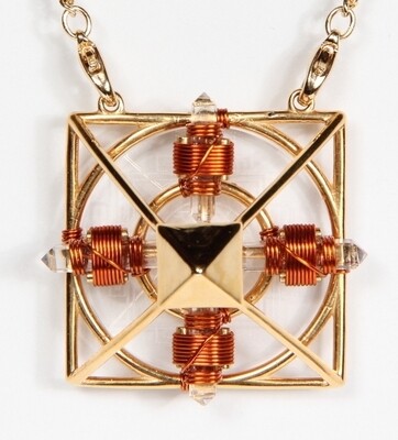 Buddha Maitreya the Christ 24K Gold-plated Ascension Sri Yantra Solar Form with Copper wire Buddha Maitreya the Christ 24K Gold-plated Ascension Sri Yantra Solar Form with Copper wire