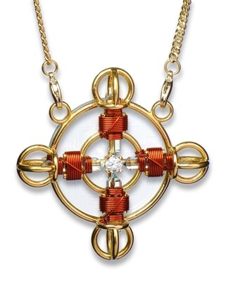 Buddha Maitreya the Christ 24K Gold-plated Shambhala Solar Form with Copper wire Buddha Maitreya the Christ 24K Gold-plated Shambhala Solar Form with Copper wire