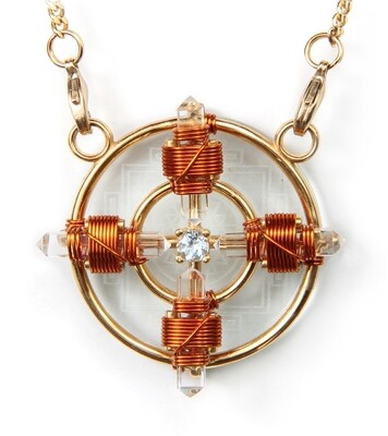 Buddha Maitreya the Christ Sri Yantra Solar Form in 24K Gold Plate Buddha Maitreya the Christ Sri Yantra Solar Form in 24K Gold Plate