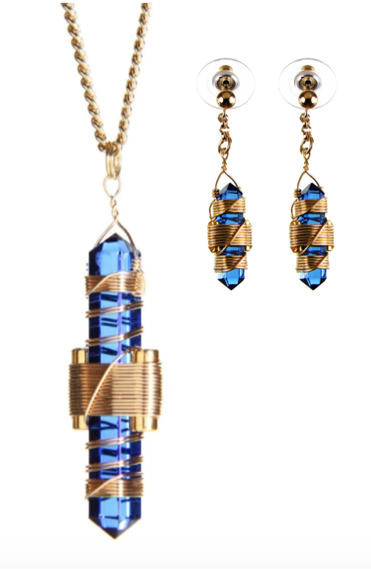 Etheric Weaver Pendant and Earring Set in 12K Gold-fill Wire Etheric Weaver Pendant and Earring Set in 12K Gold-fill Wire