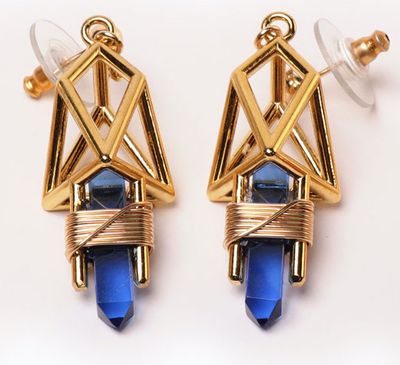 Buddha Maitreya the Christ - Christ Sacred Heart 7/8" 24k Goldplated Vajra Weaver Earrings