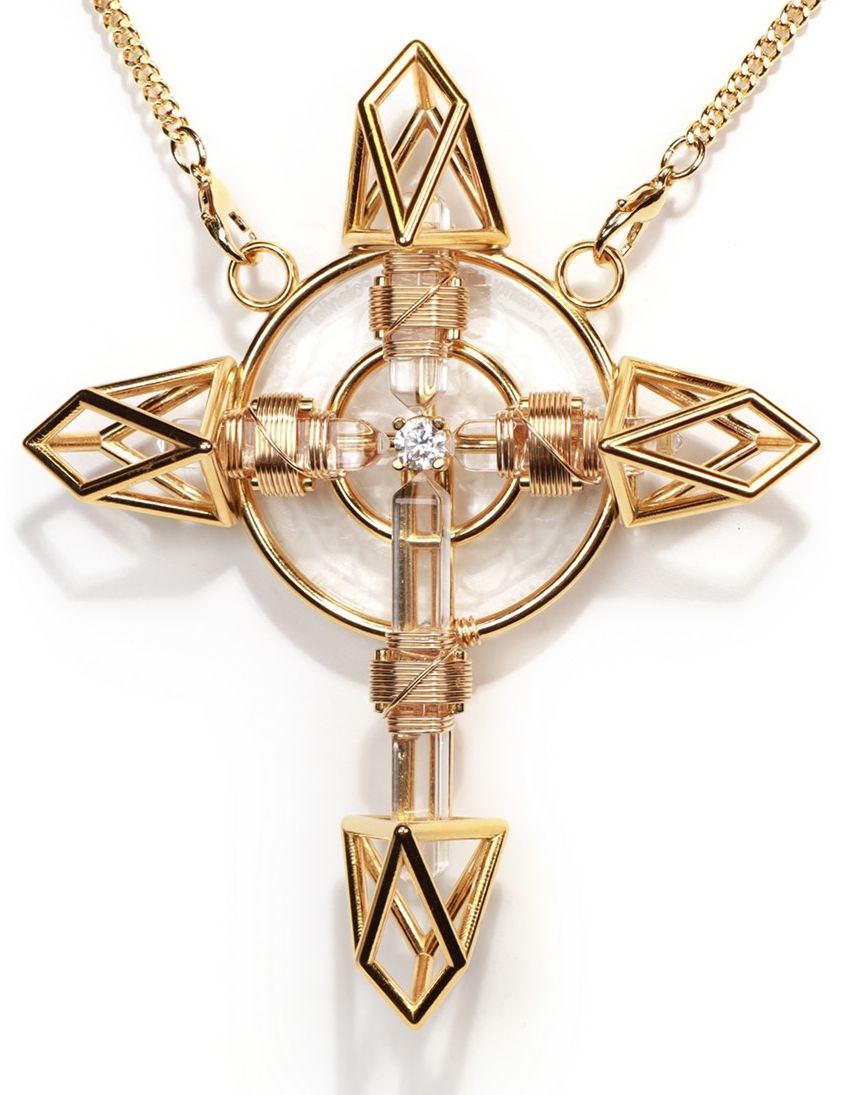 Buddha Maitreya the Christ 24k Gold-plated Sacred Heart Christ Cross with 12K Gold-Fill wire Buddha Maitreya the Christ 24k Gold-plated Sacred Heart Christ Cross with 12K Gold-Fill wire