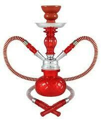 11&quot; Venetian 2Hose Hookah Red