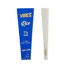 Vibes Cones Rice 1 1/4  6 Cones Per Box
