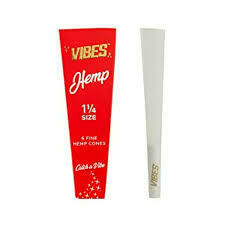 Vibes 1 1\4  Hemp Cones 6 Pack