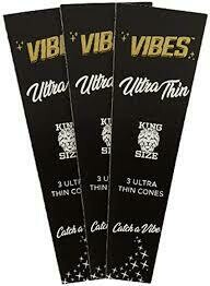 Vibes Cones King Size Ultra Thin 3 Cones Per Box