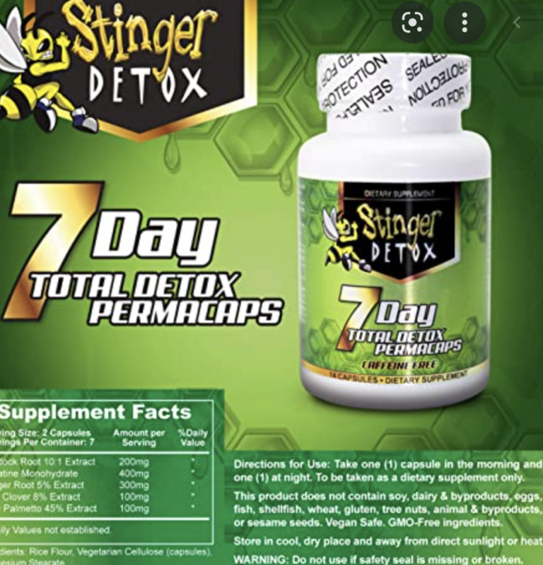 Stinger Detox 7 Day Total Detox Permacaps