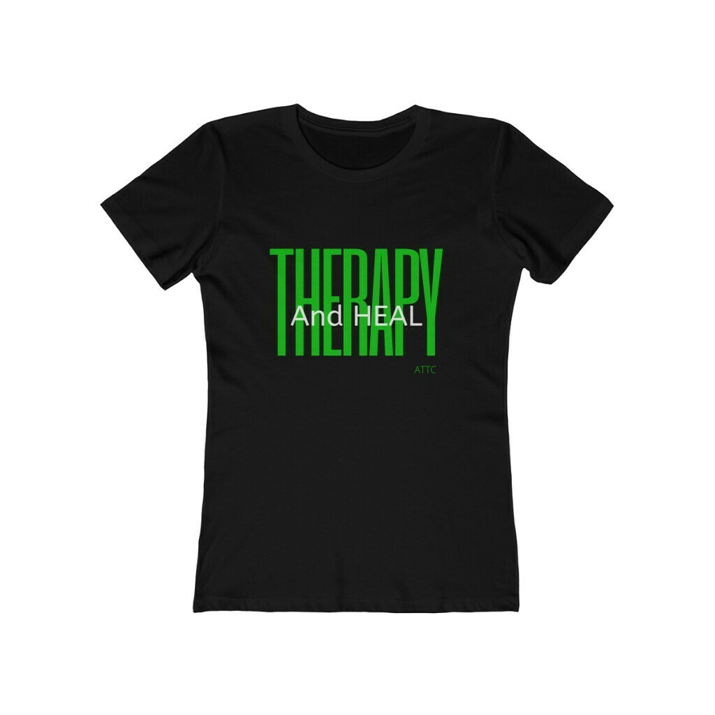 Women&#39;s Therapy And Heal Boyfriend Tee