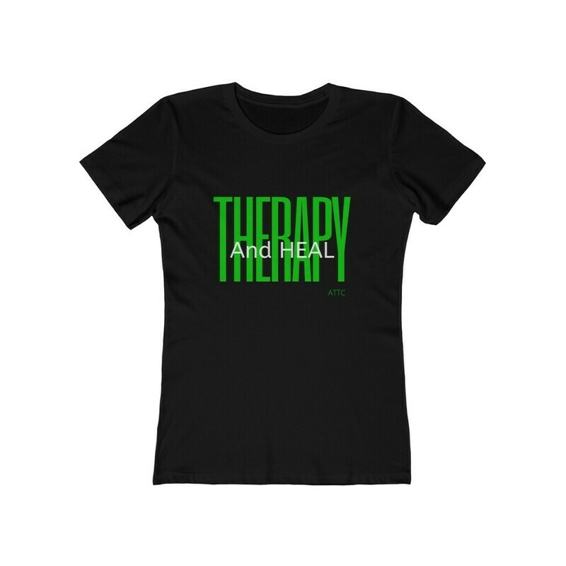 Women&#39;s Therapy And Heal Boyfriend Tee