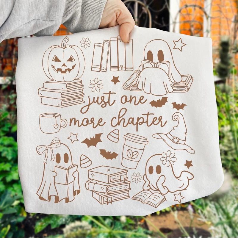 Spooky One More Chapter Graphic Tee Shirt