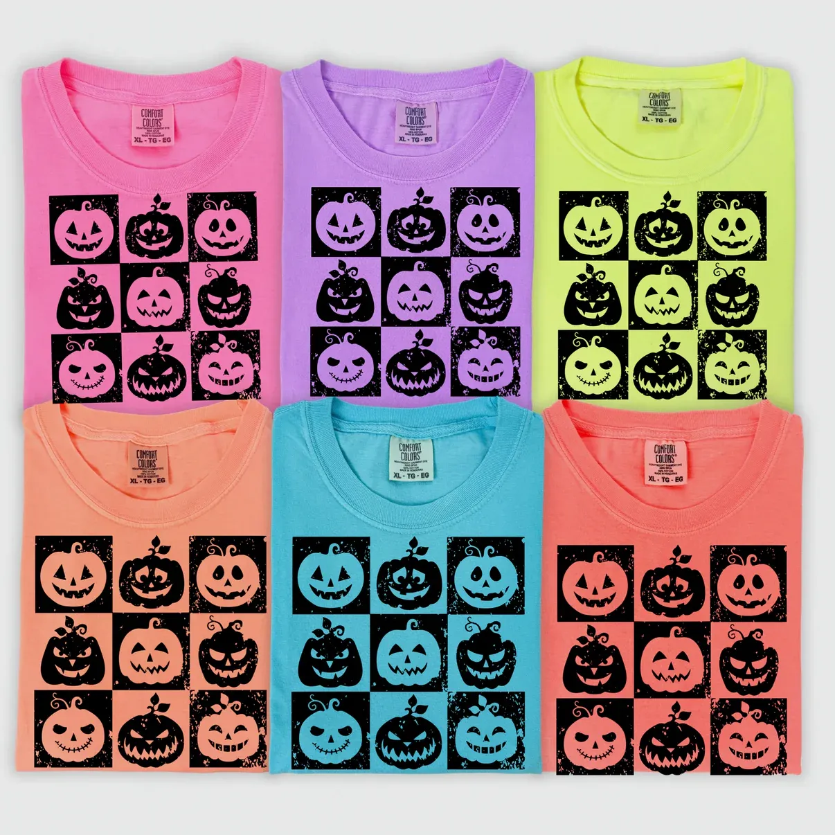 Checker Jack O Lantern Graphic Tee