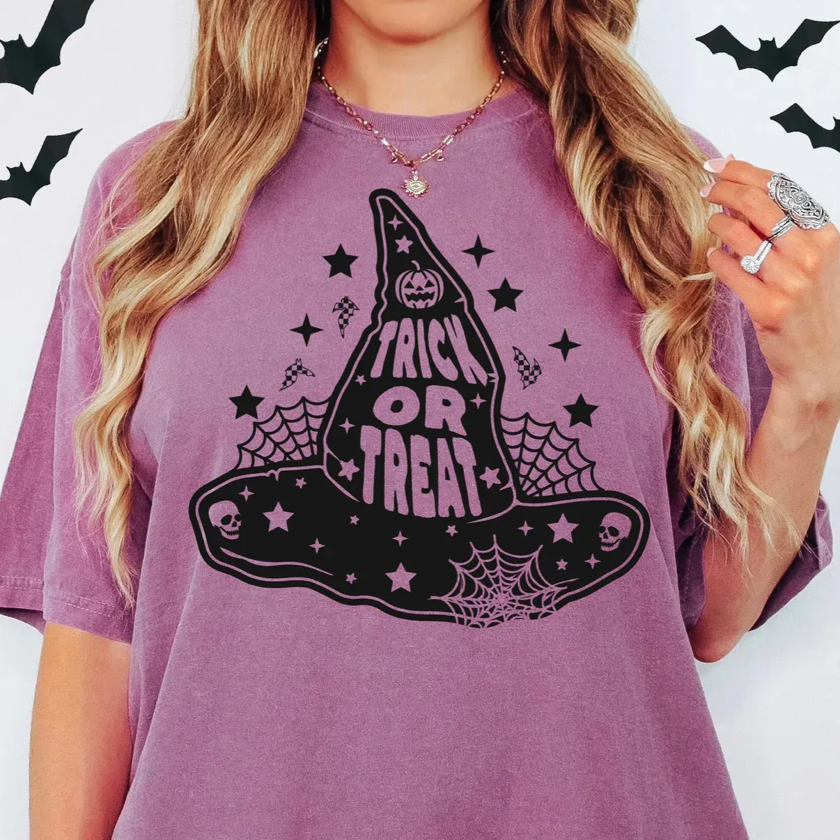 Trick Or Treat Witch Hat Graphic Tee