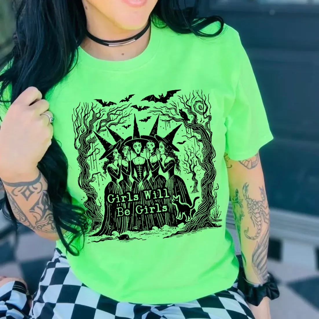 Girls Will Be Girls Witches Graphic Tee