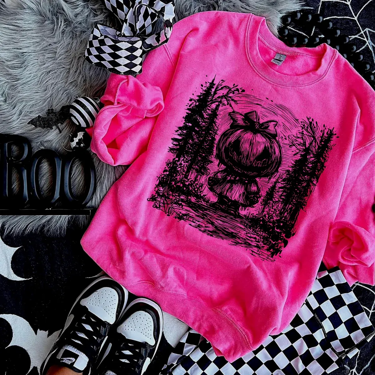 Horror Pumpkin Girl Graphic Tee