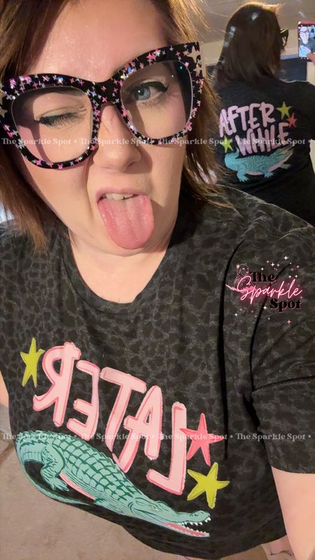 Later Gator 🐊 After While Crocodile 🐊 *Front And Back Design* Graphic Tee