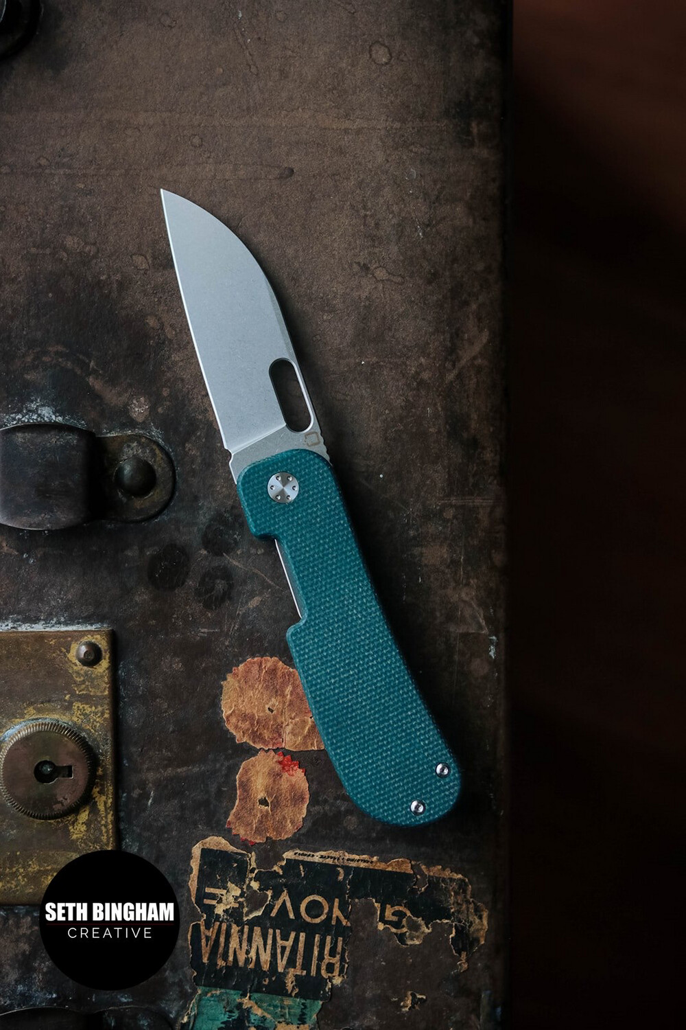 Blue Micarta  with Stonewashed Blade - Variant PE2 (Production Edition 2.0)