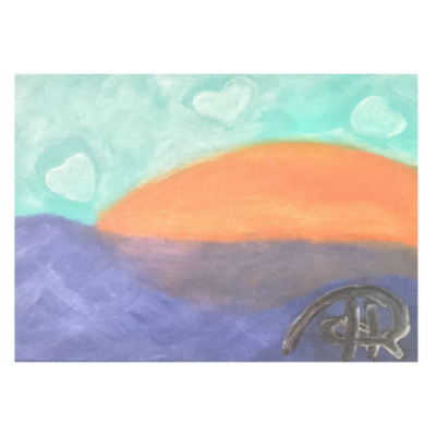 Love At Sunset by Reaper The Storyteller High Gloss Postcard 5x7