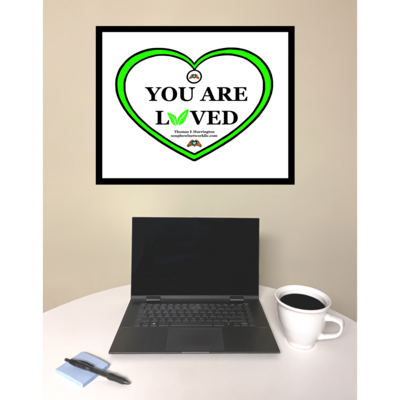 Vegan / Vegetarian Green Heart - Luster Print 11x14