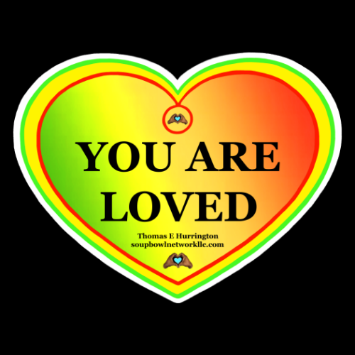  One Love Heart-shaped Vinyl Sticker
