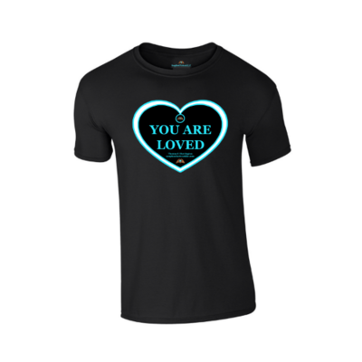 “You Are Loved” Blue Heart Soft-Style T-Shirt
