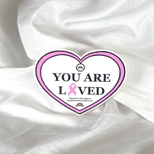 Cancer Awareness Heart-shaped Vinyl Sticker