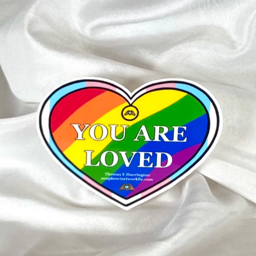 LGBTQIA Heart 1Heart-shaped Vinyl Sticker