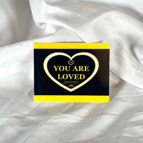 “You Are Loved” Yellow Vinyl Sticker