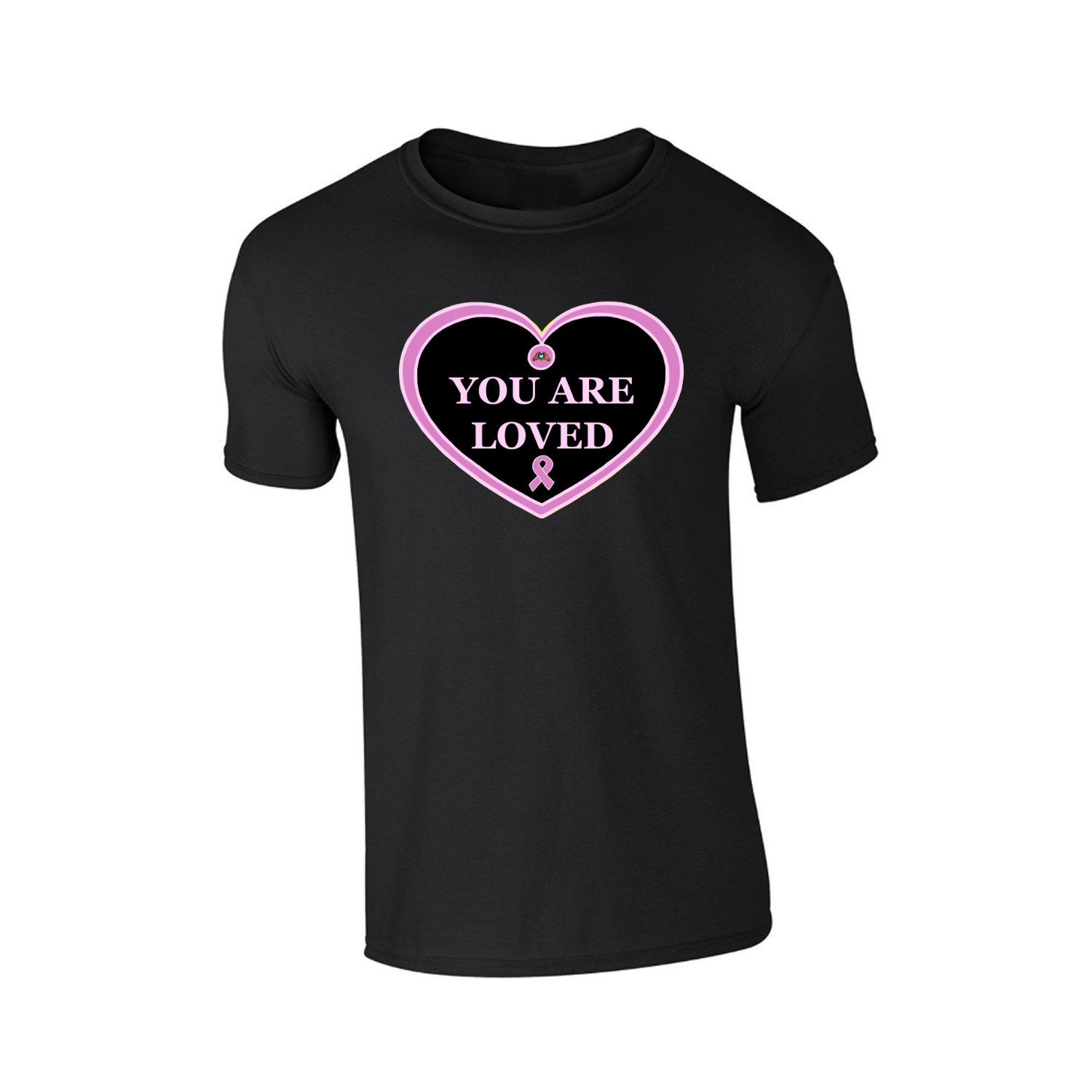 Breast Cancer Awareness Heart-Shaped T-Shirt