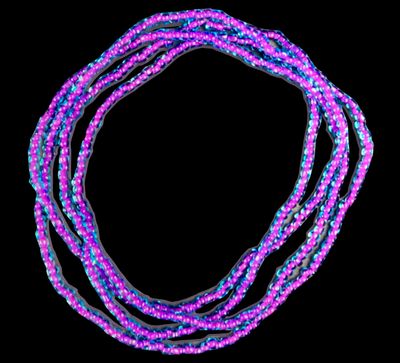 Purple/Blue waist beads