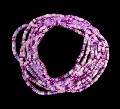 Purple waist beads