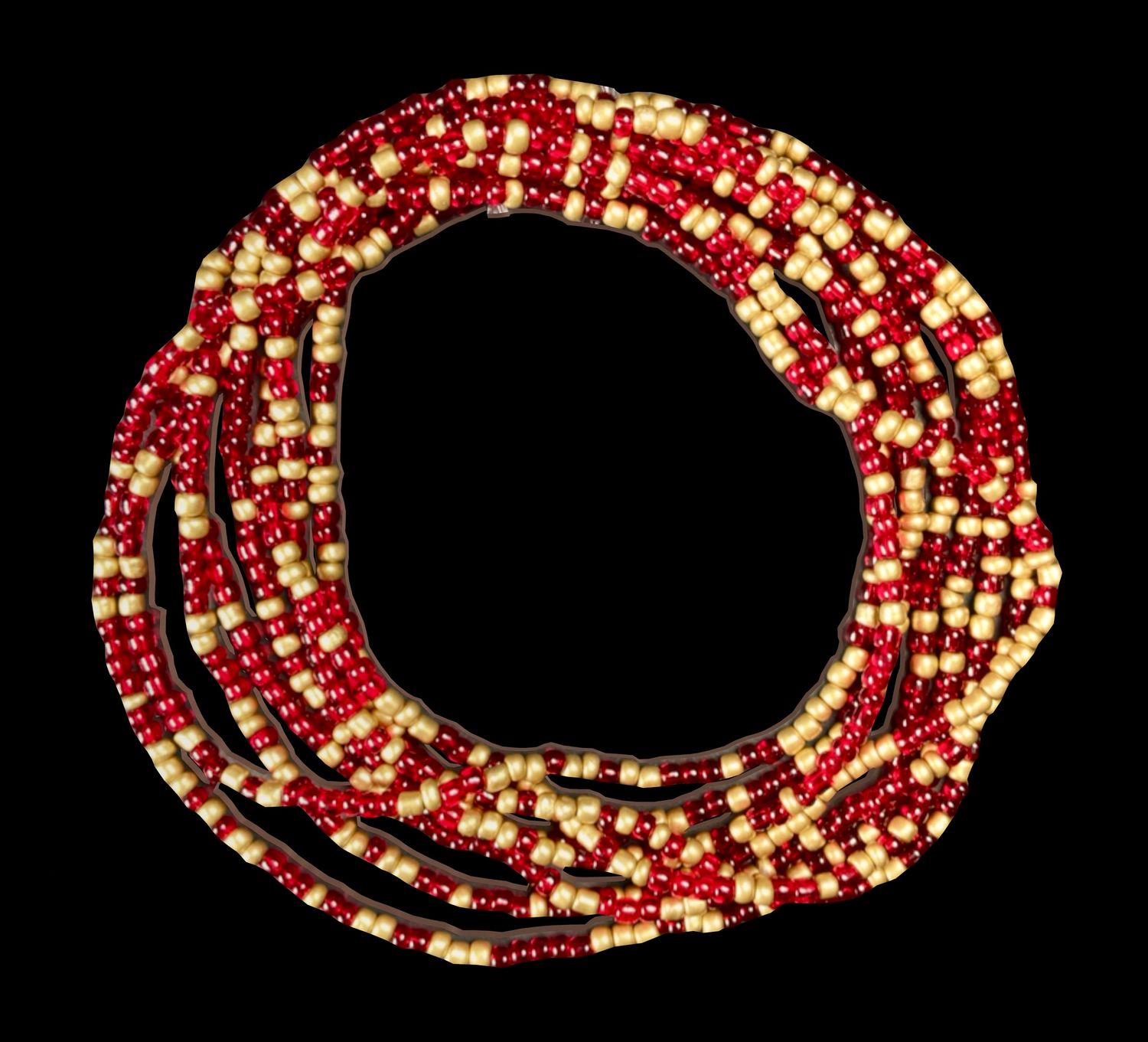 Red Royalty waist beads