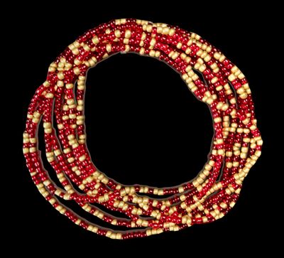 Red Royalty waist beads
