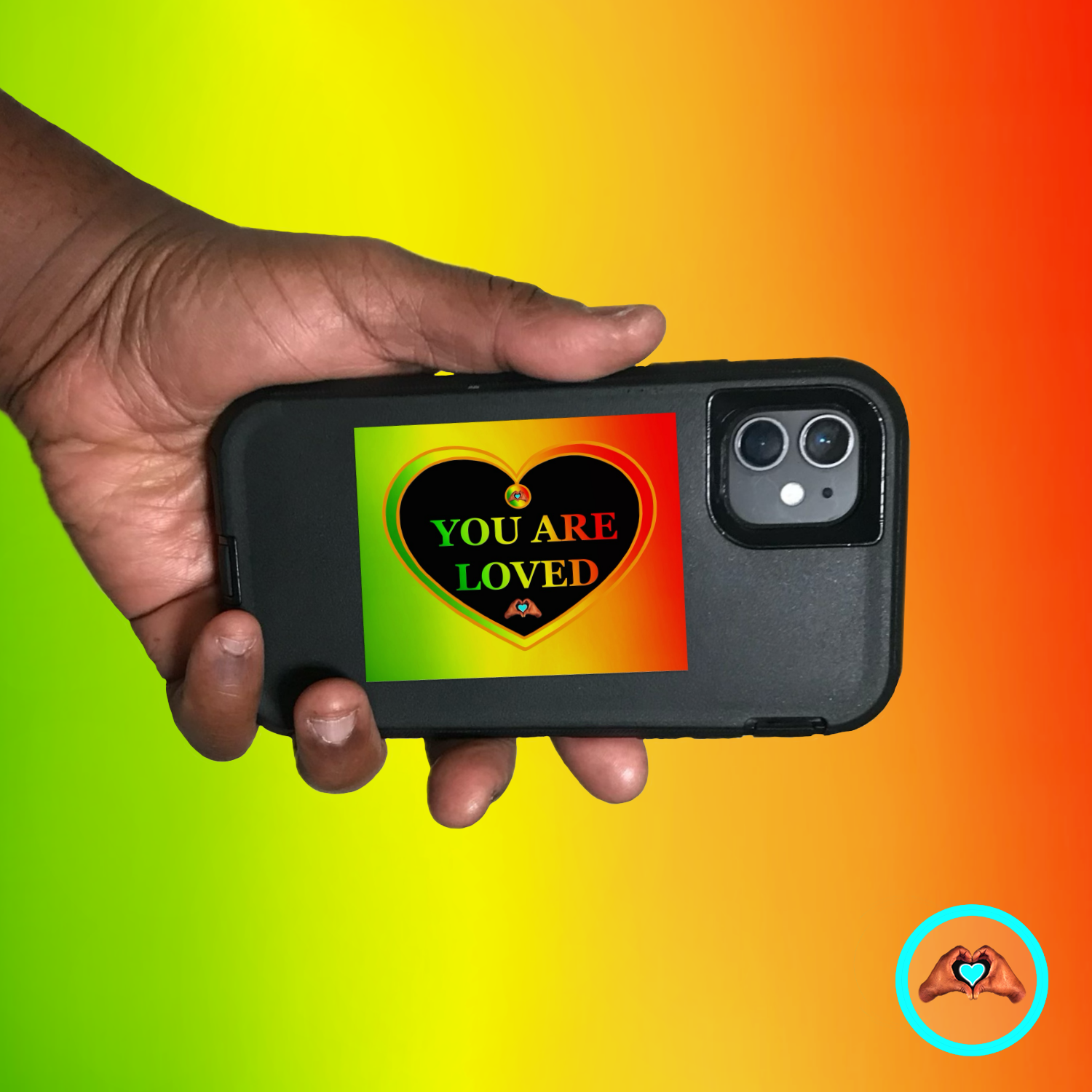 One Love Vinyl Heart Sticker