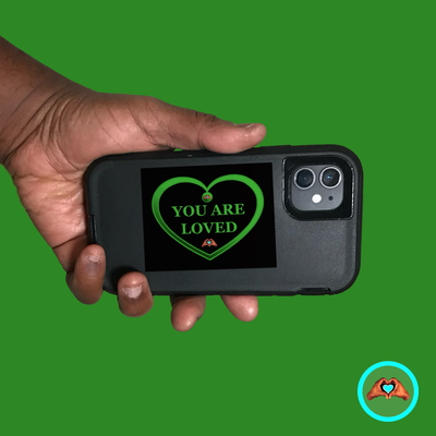 Green Passion Vinyl Heart Sticker